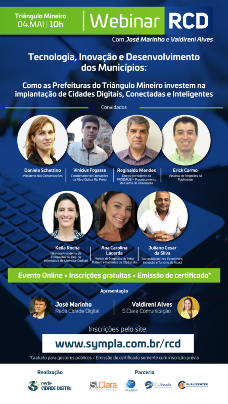 Uberlândia participa de evento on-line sobre iniciativas digitais em cidades do Triângulo Mineiro