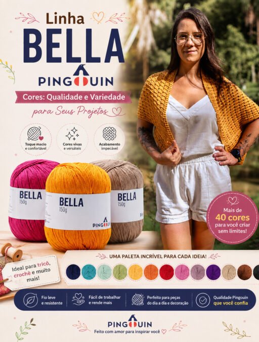 Linha Bella Pingouin Cores: Qualidade e Variedade para Seus Projetos
